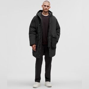 lululemon cold weather 700 full down parka black large